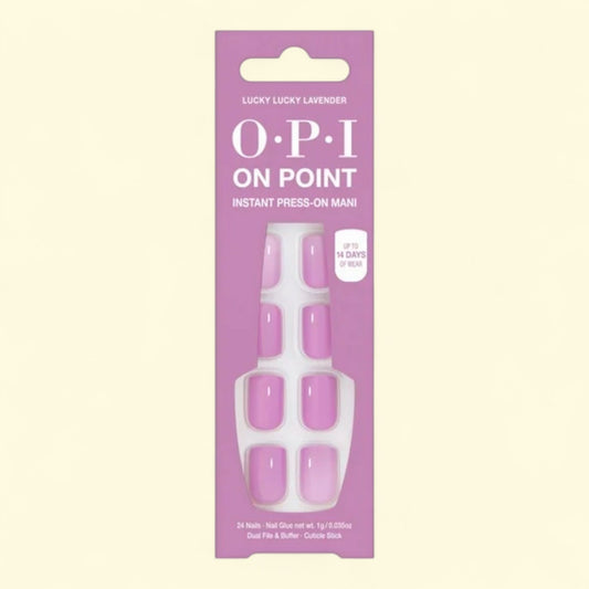 OPI Instant Press On Nails, Lucky Lucky Lavender, 24 Pieces — authentic US product shipped worldwide by Treatspree