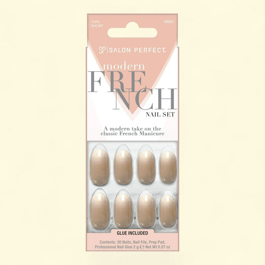 Salon Perfect Press-on Nails, 178 Modern French White Ombre, 30 Pieces