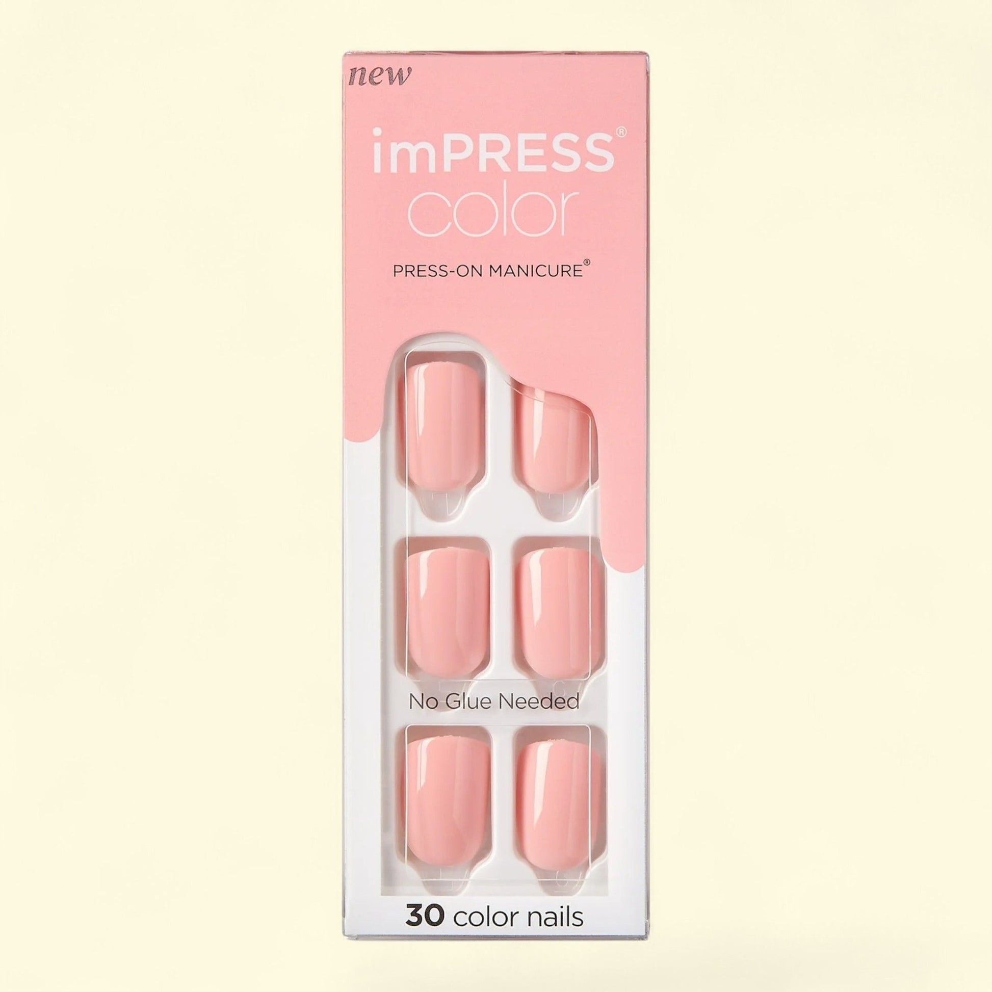 KISS imPRESS Fake Nails, Dolce Pink, 30 Count — authentic US product shipped worldwide by Treatspree