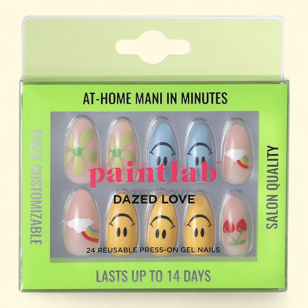 PaintLab Gel Press on Nails Kit, Almond Shape, Dazed Love Assorted,... — authentic US product shipped worldwide by Treatspree