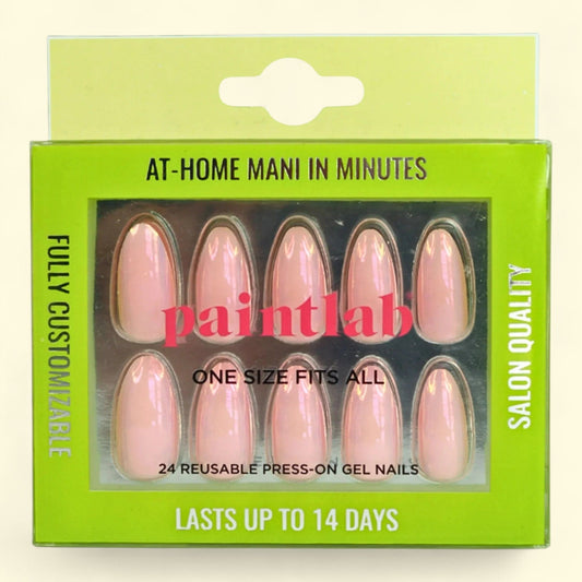 PaintLab Gel Press on Nails Kit, Almond Shape, Pink Glazed, 24 Count — authentic US product shipped worldwide by Treatspree
