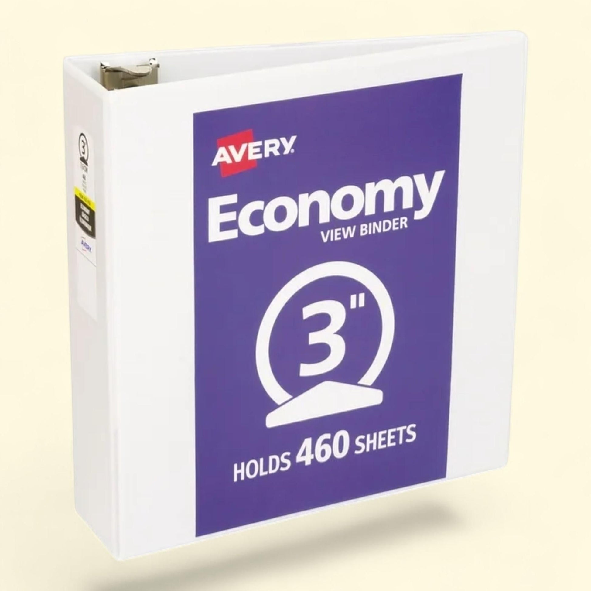 Avery Economy View Binder with Round Rings, 3", White, 11" x 8.5" — authentic US product shipped worldwide by Treatspree