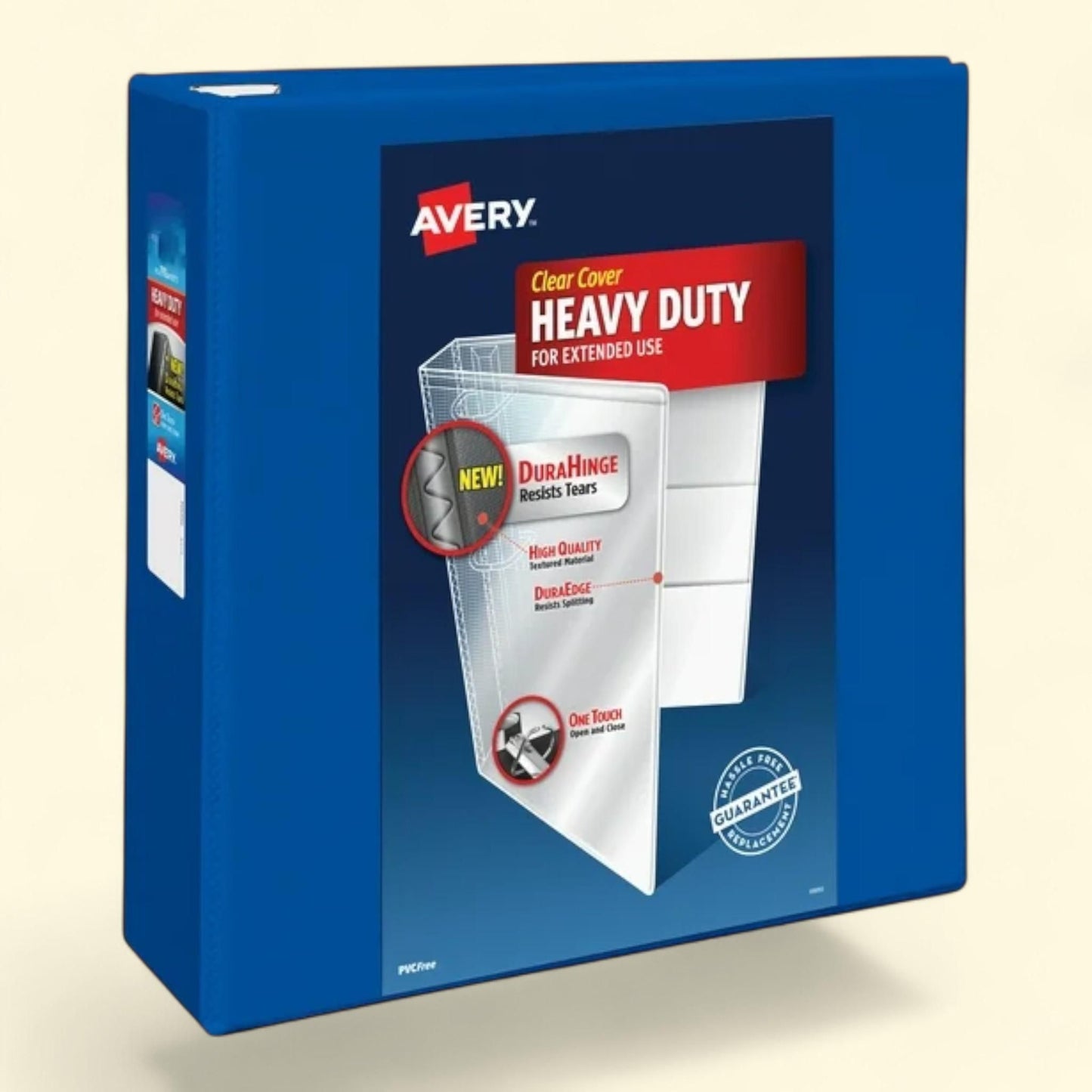 Avery Heavy Duty View Binder, 3", Blue, Slant Ring, 635 Sheet Capacity — authentic US product shipped worldwide by Treatspree
