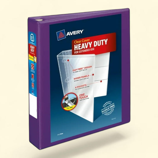 Avery Heavy-Duty View Binder, 1.5" Purple