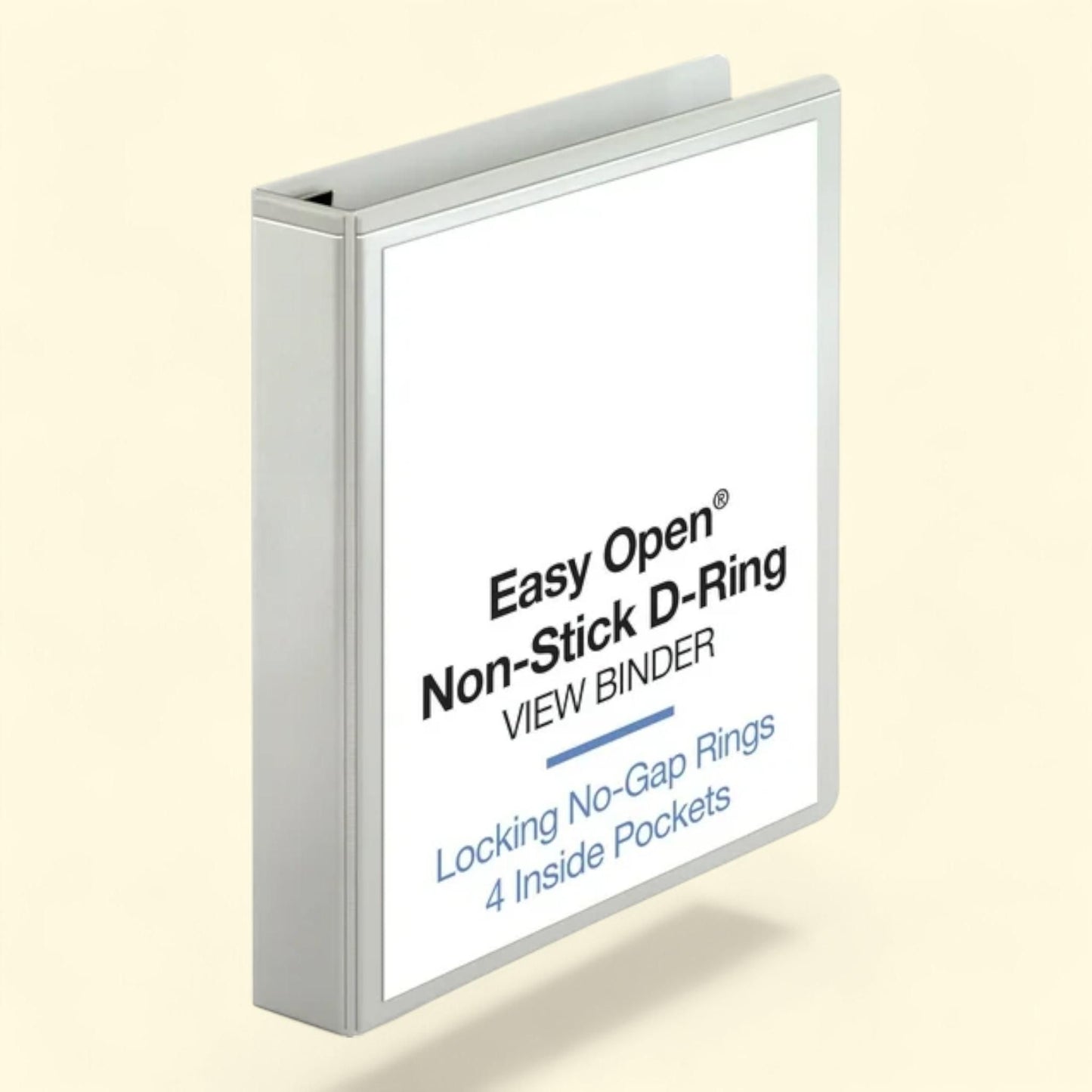 Business Source Locking D-Ring View Binder, 1" White