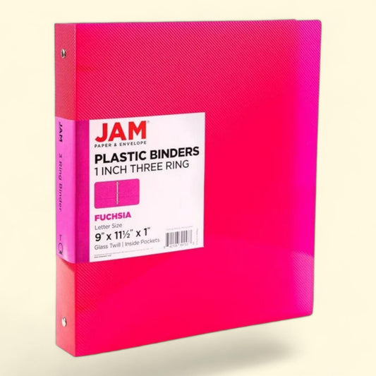JAM Paper Plastic Binder, 1 inch