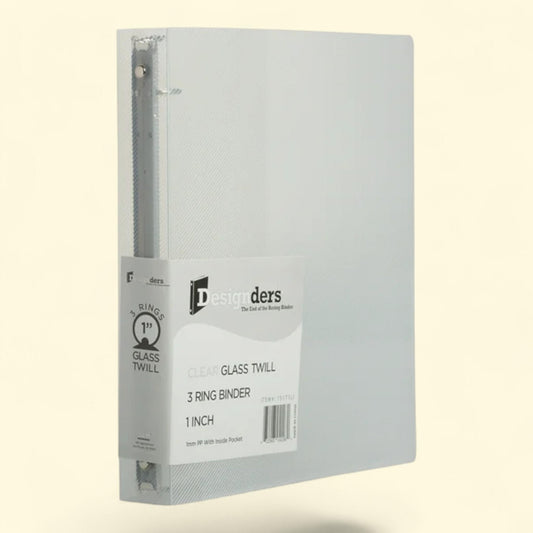 JAM Paper Plastic Binders, 1 Inch, Clear, 1 Per Pack