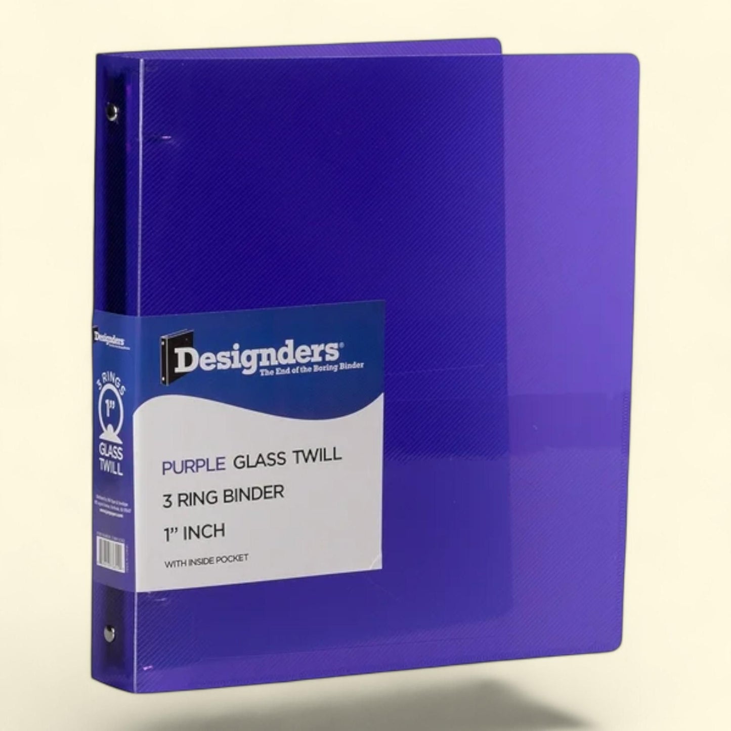 JAM Paper Plastic Binders, 1 inch, Purple, 1 per Pack