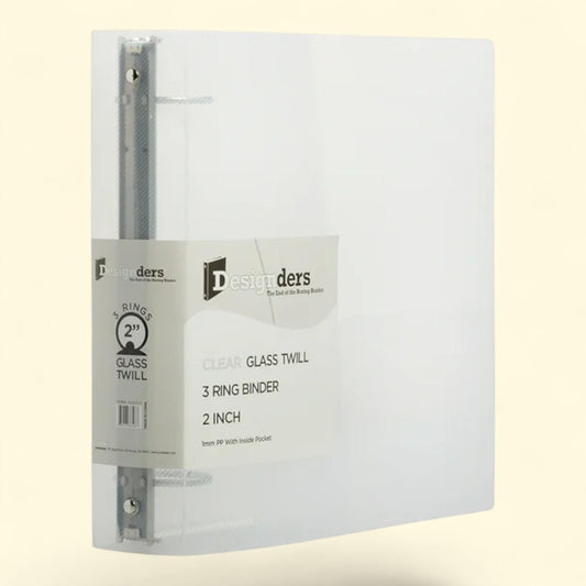 JAM Paper Plastic Binders, 2 in, Clear, 1/Pack