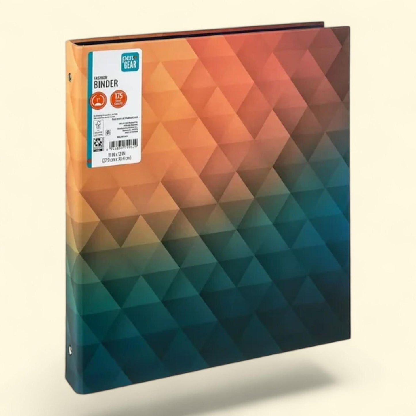 Pen+Gear Binder, Fashion 1", Multi-Color Geometric — authentic US product shipped worldwide by Treatspree