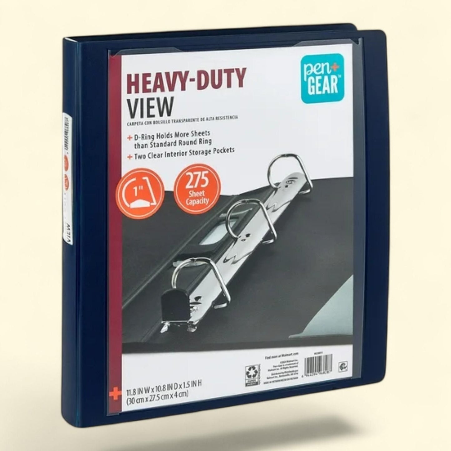 Pen+Gear Heavy-Duty 3-Ring Binder, 1 Inch — authentic US product shipped worldwide by Treatspree