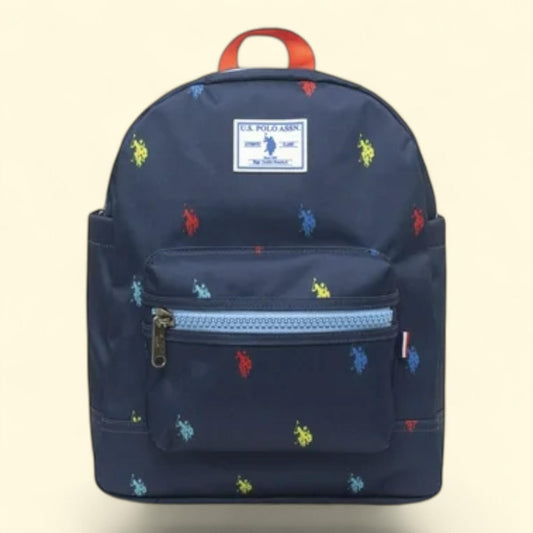 DHM Monogram Toddler Backpack, 13" Navy