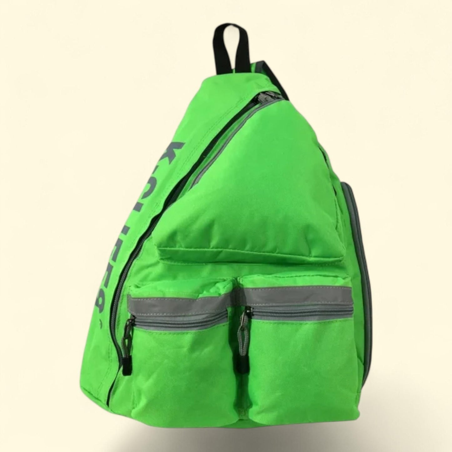 Unisex Reflective Sling Student Bookbag, Neon Green, 20"