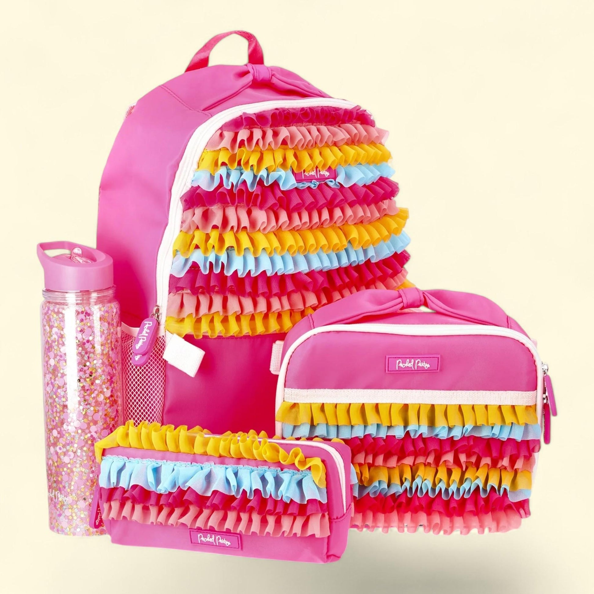 Girls Ruffle Backpack Set, 17" — authentic US product shipped worldwide by Treatspree