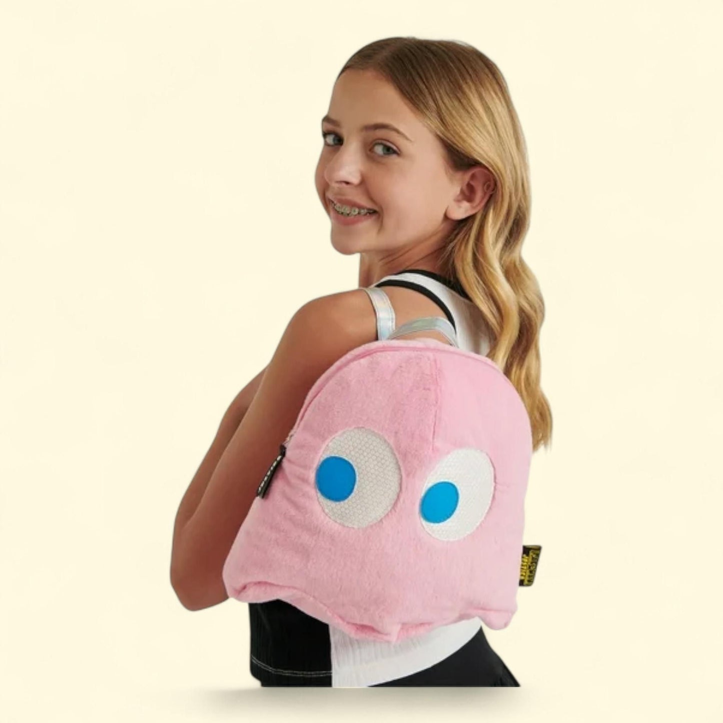 PAC-MAN Plush Ghost Mini Backpack, Girls — authentic US product shipped worldwide by Treatspree