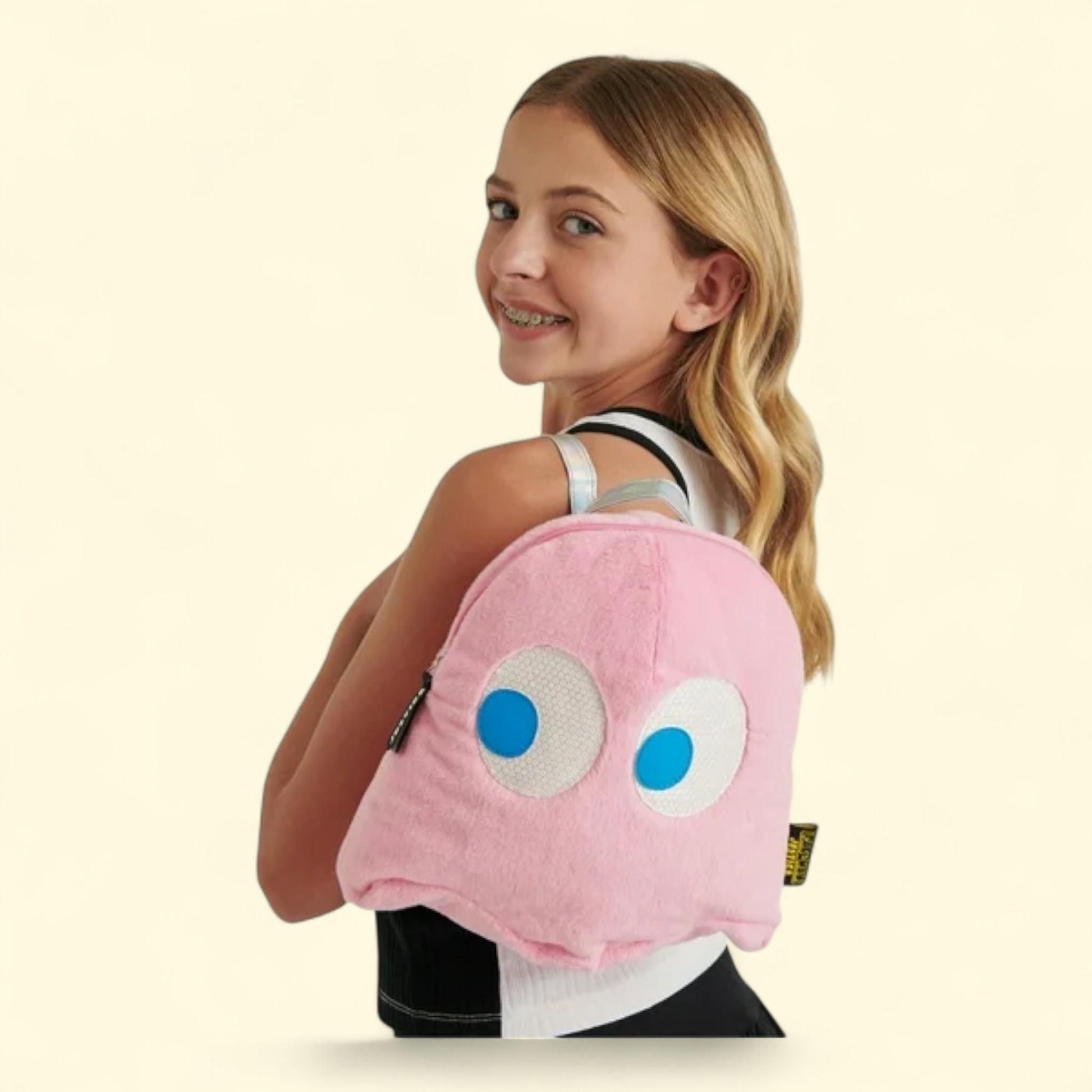 PAC-MAN Plush Ghost Mini Backpack, Girls — authentic US product shipped worldwide by Treatspree