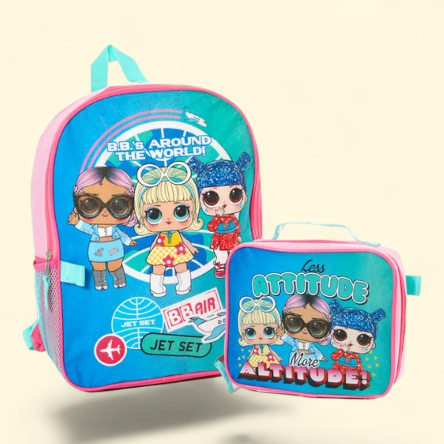 L.O.L. Surprise Girl's Backpack with Detachable Lunch Bag, Pink, One Size