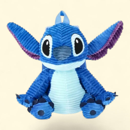 Lilo and Stitch Kids Corduroy Plush Backpack, Blue