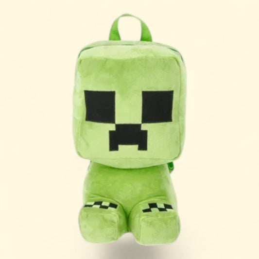 Minecraft Kids Plush Creeper Backpack, Green