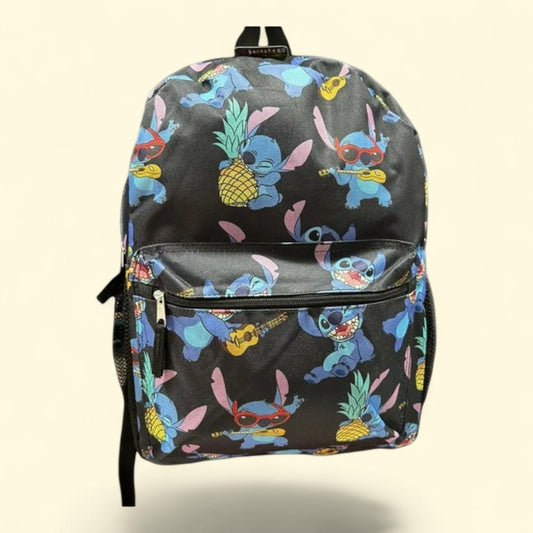 Stitch All Over Print Backpack, 16" - Black
