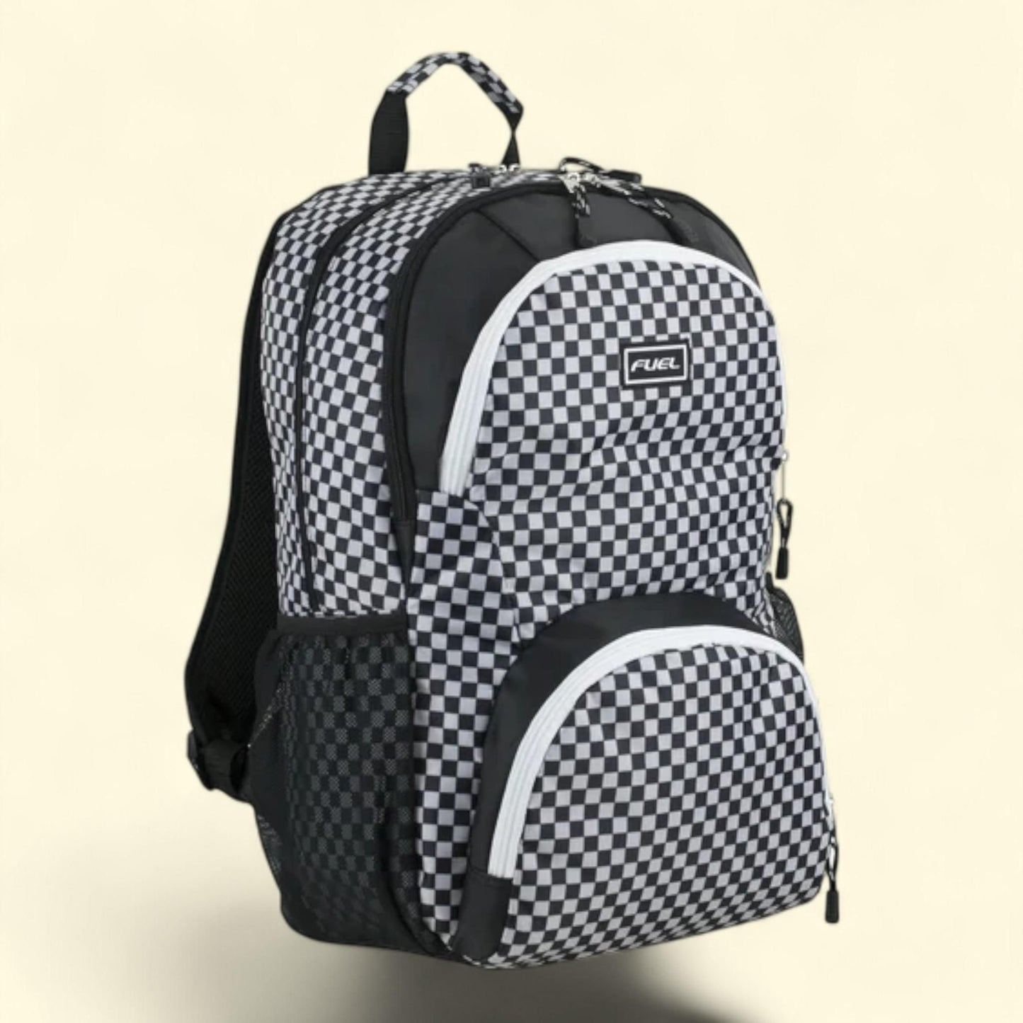 Valiant Backpack, Black White Checkered, Unisex