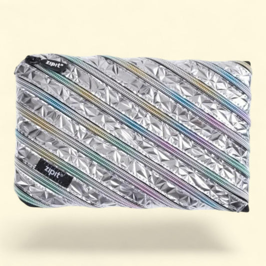 ZIPIT Metallic Large Pencil Case, Large
