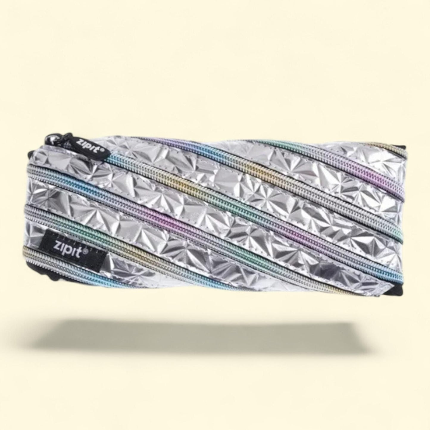 ZIPIT Metallic Pencil Case, Silver — authentic US product shipped worldwide by Treatspree