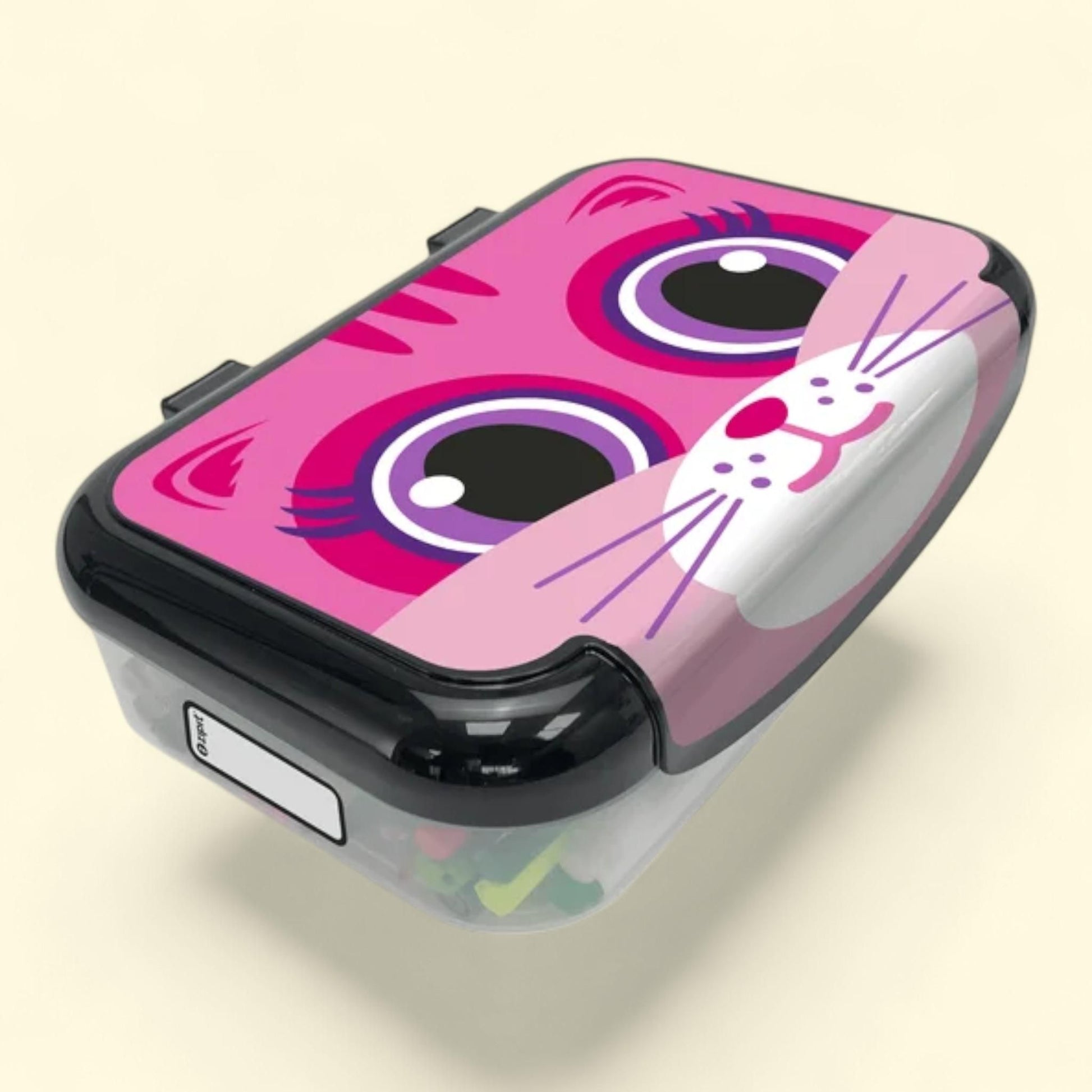 ZIPIT Pink Cat Pencil Box, Recycled Plastic, Girls, Elementary Scho... — authentic US product shipped worldwide by Treatspree