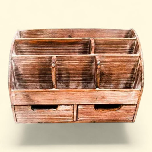 Trademark Innovations Wood Desk Mail Organizer, Farmhouse Style, Office, Size