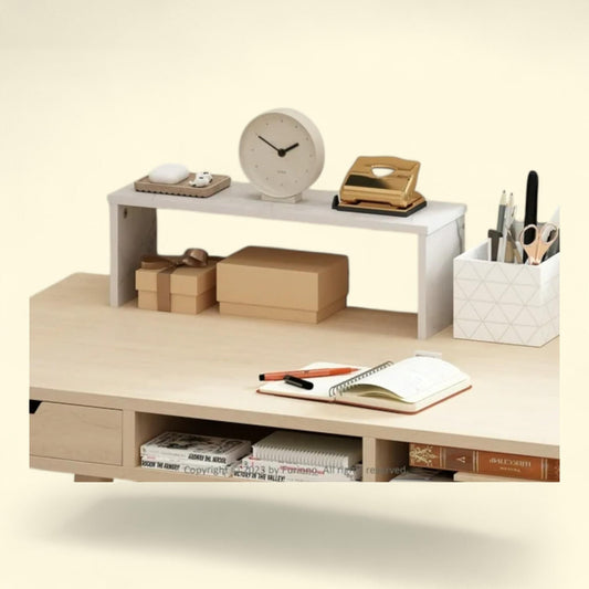 Furinno Desk Organizer, 18-Inch, Marble White