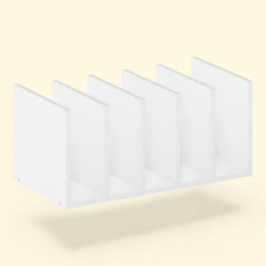 Furinno Hermite Desktop Bookshelf Storage Organizer, White