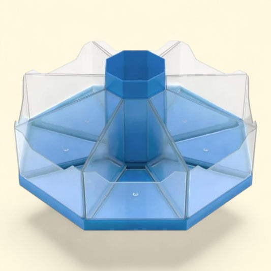 Junior Learning Classroom Caddie - Blue, 360 Spinning Class & Desk Organizer, Holds 8 Removable Compartment Trays, Store Art & Writing Supplies