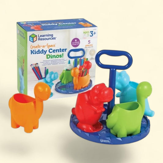 Learning Resources Create-a-Space Kiddy Center Dinos, Craft and Art Organizer, Ideal for Classroom and Teacher Supplies
