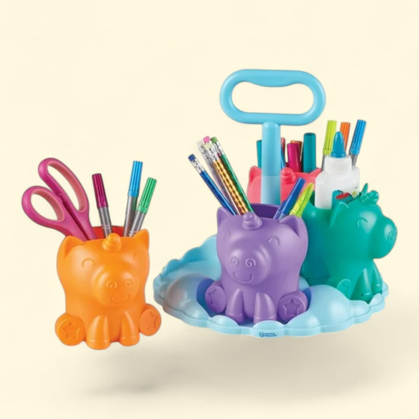 Learning Resources Create-a-Space Kiddy Center Unicorns, Art and Craft Organizer, Ages 3+