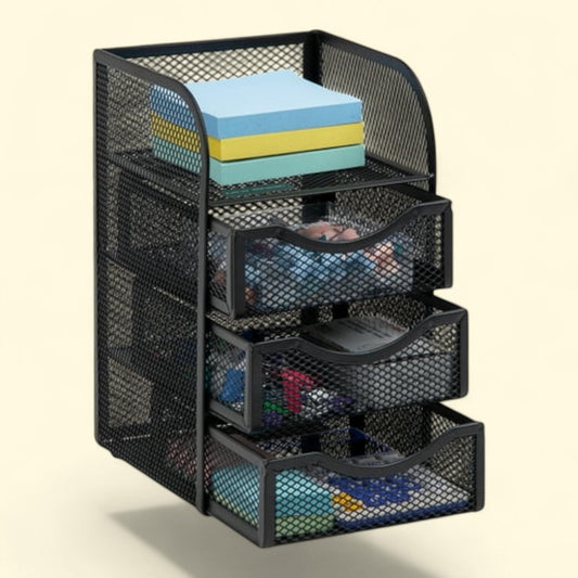 Mind Reader Paper Binder Clip Basket, Metal, Black, Desktop, Office, Workspace