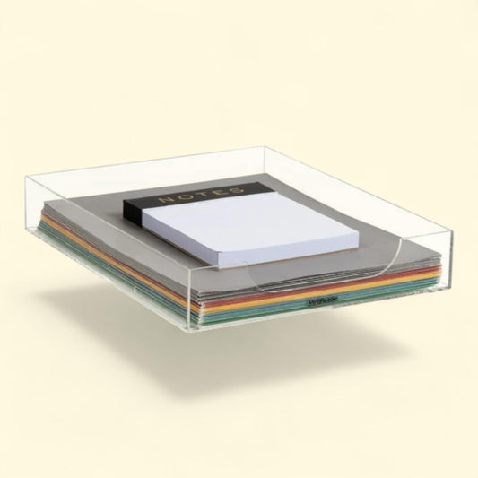 Mind Reader Paper Tray, Desktop Organizer, File Storage, Acrylic, Clear, Office, Modern