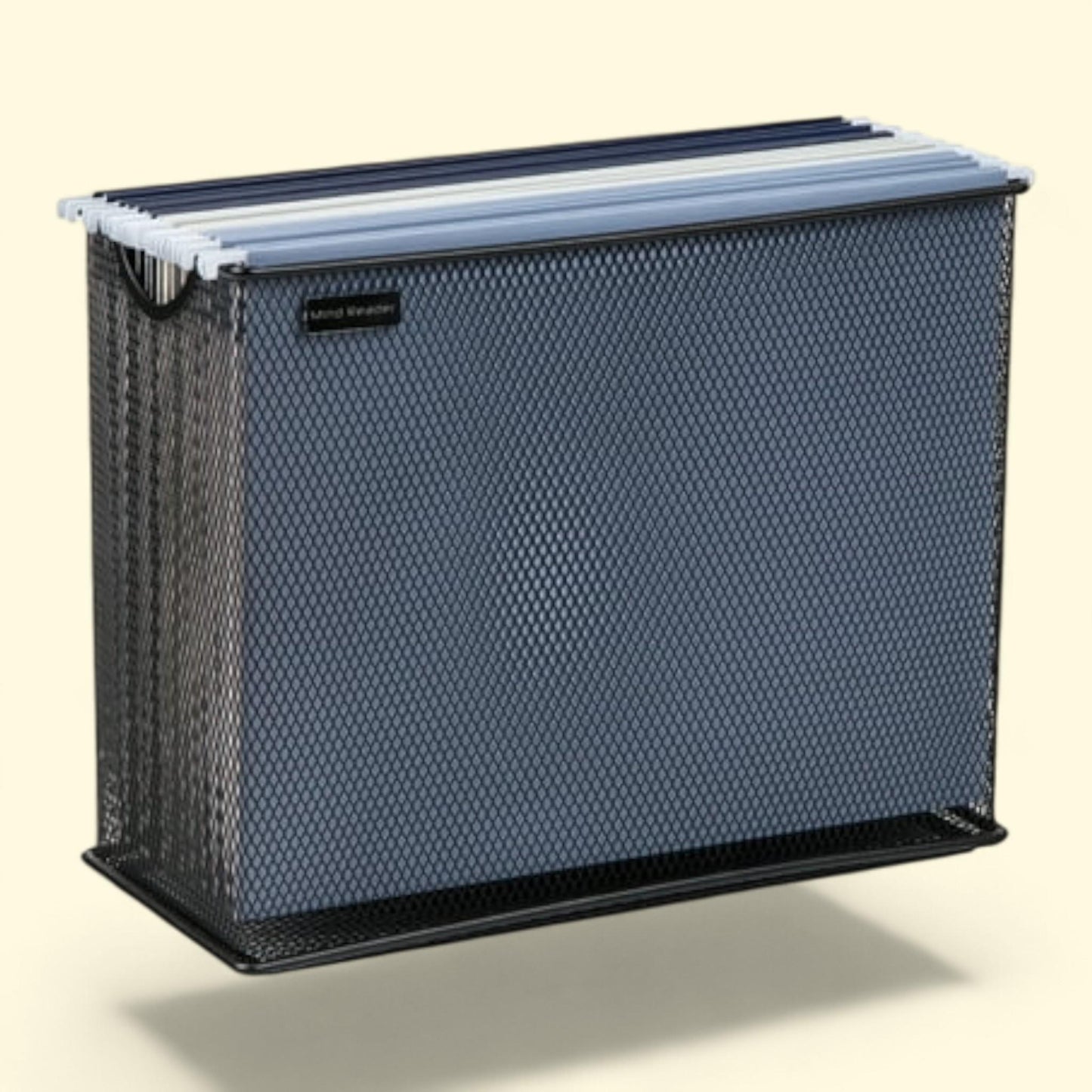 Mind Reader File Storage, Desktop Organizer, Hanging Files, Metal, Black