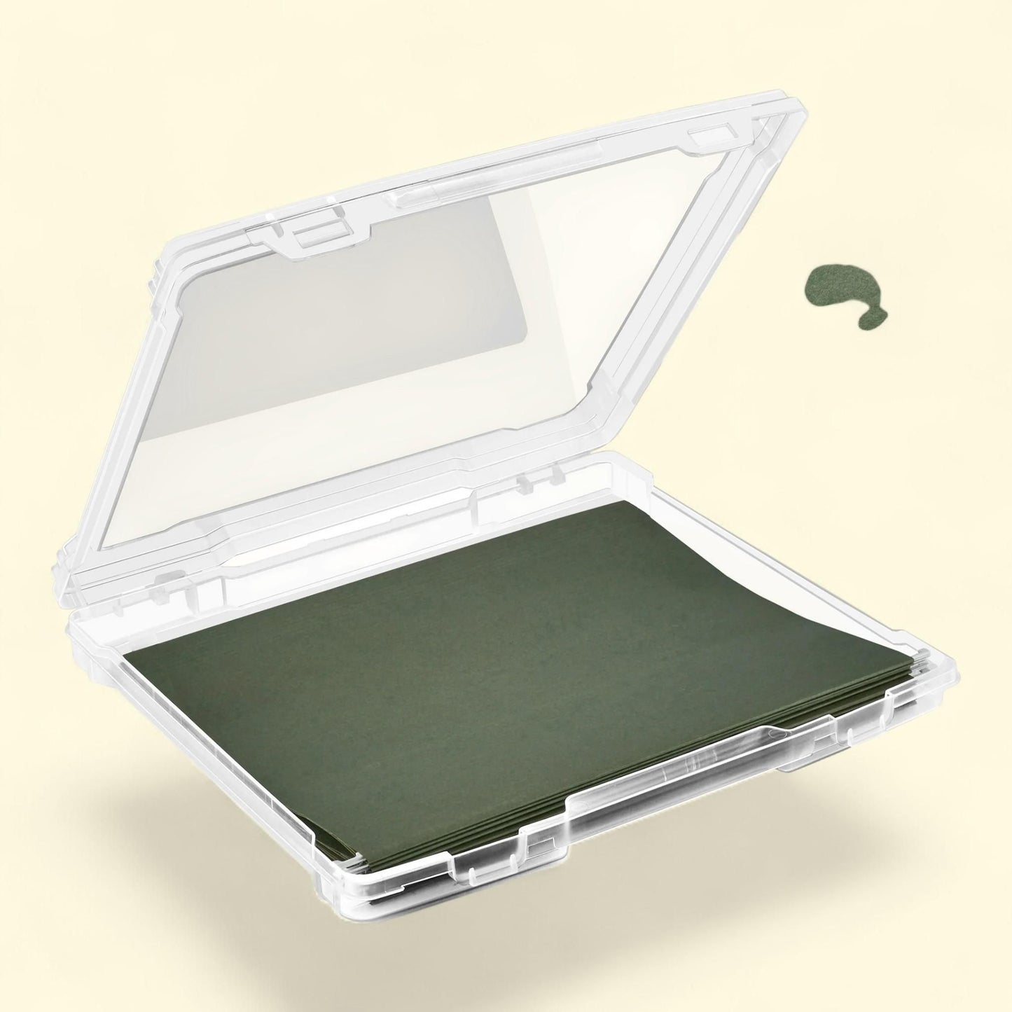 Sorbus Hanging File Organizer Bin, Clear Plastic, Single-Piece, Stackable, Document Storage, Thin