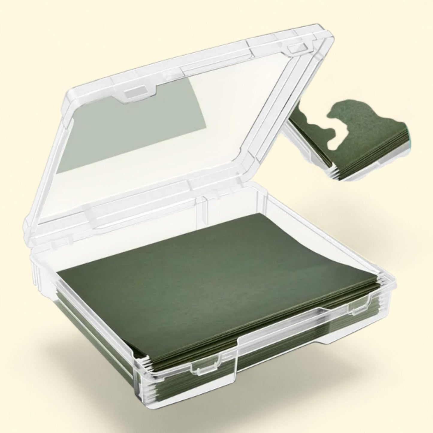 Sorbus Hanging File Organizer, Wide, Clear Plastic, Stackable, Document Storage