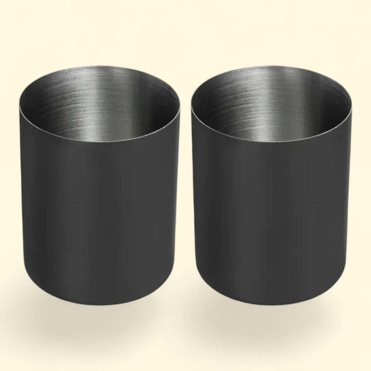 Unique Bargains Pencil Holder Makeup Brush Holder Stainless Steel Cup Desktop Organizers Black, Size.