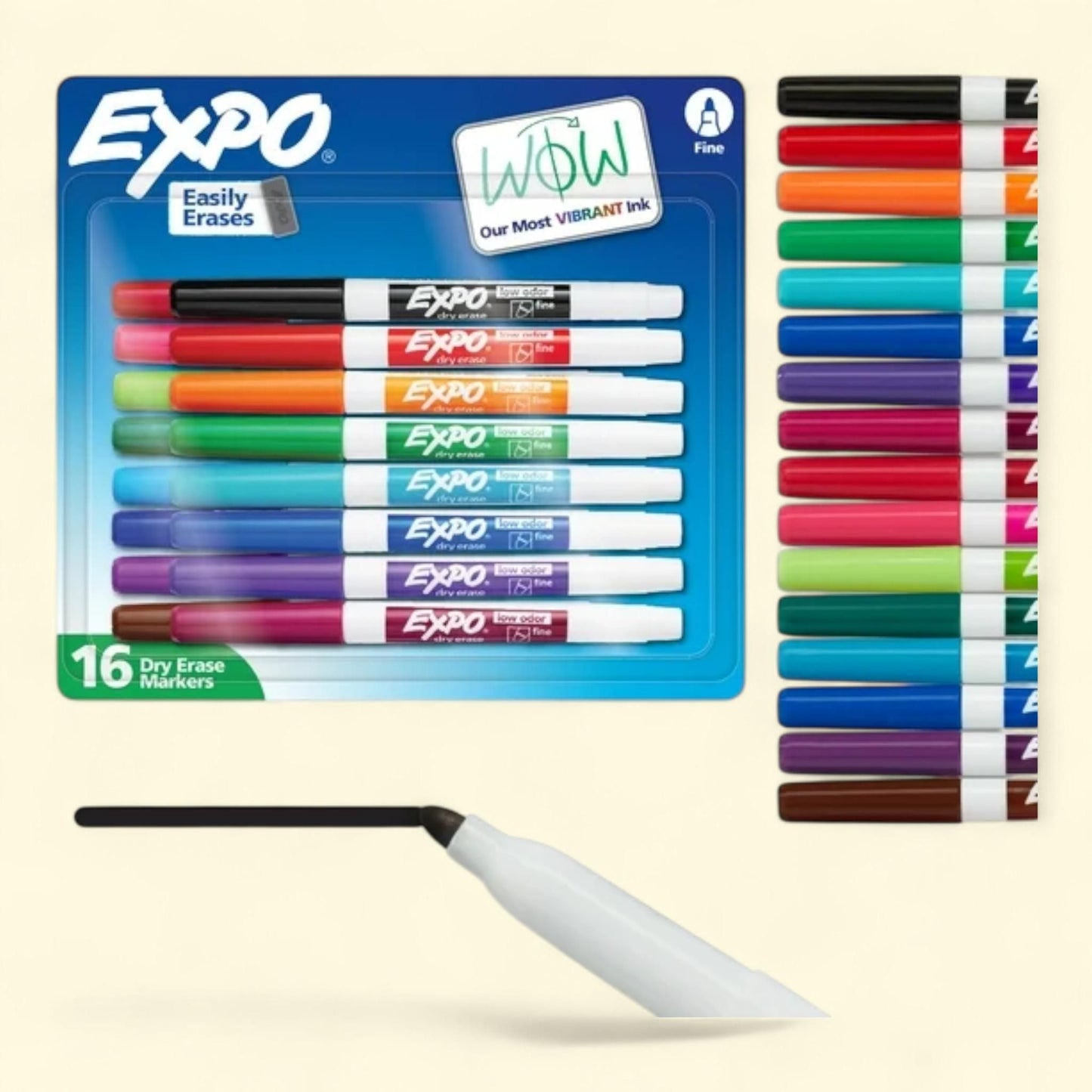 EXPO Dry Erase Markers, Fine Tip, 16 Count