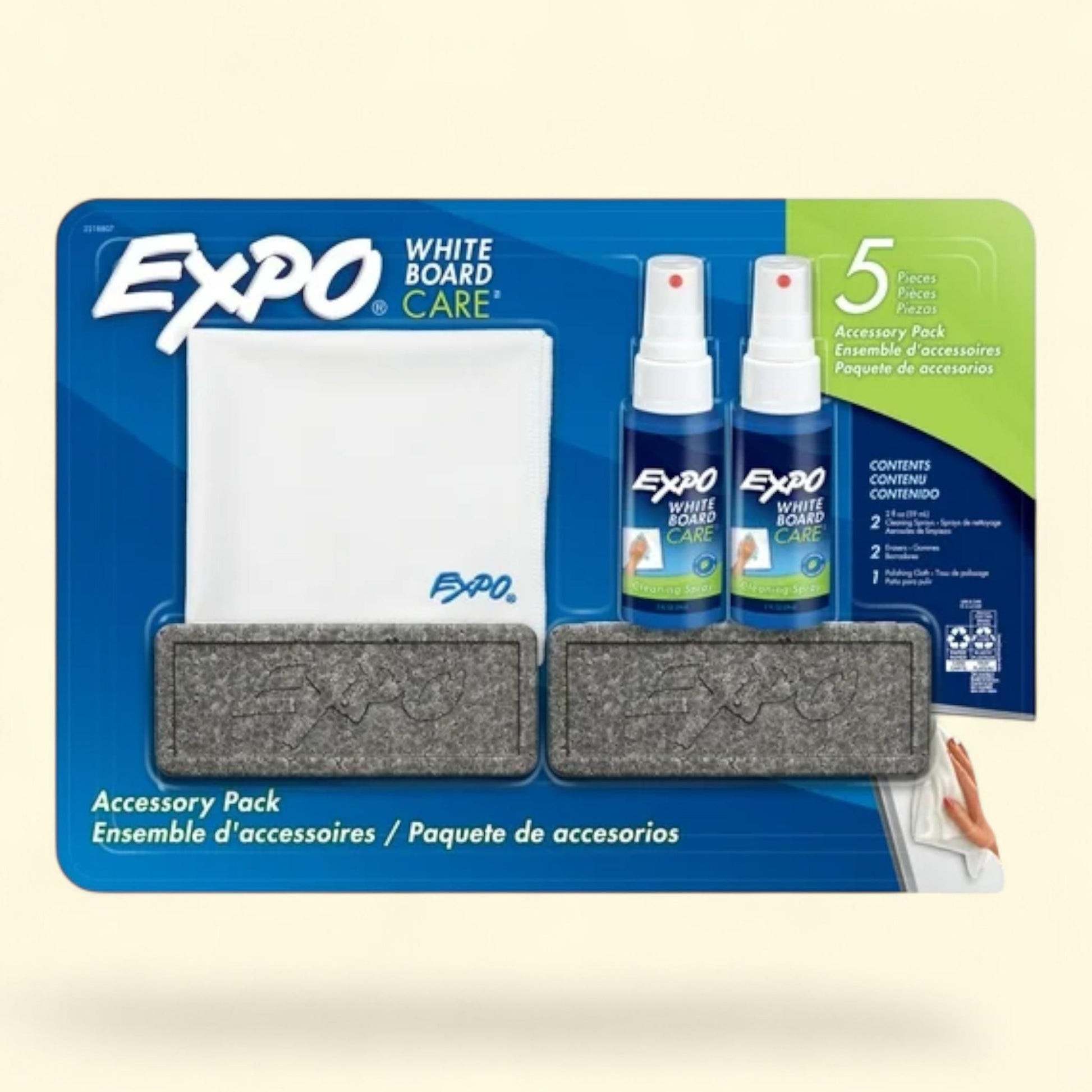 EXPO Whiteboard Care Accessory Pack, 5 Count — authentic US product shipped worldwide by Treatspree