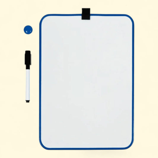 JAM Paper Magnetic Dry Erase Foam Whiteboards, 8 x 12, Blue Border, 1 Pack