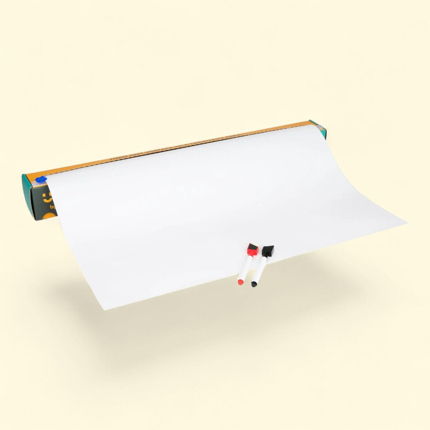 Mind Reader Whiteboard Roll, 2 Dry Erase Markers, Planner, Office, White