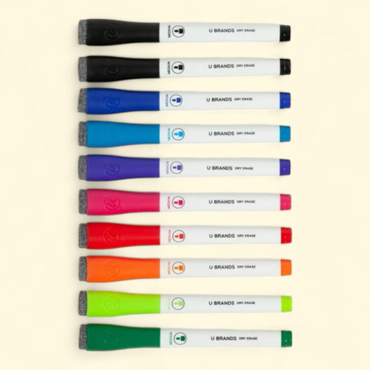 U Brands Dry Erase Markers, Medium Point, 10 Count