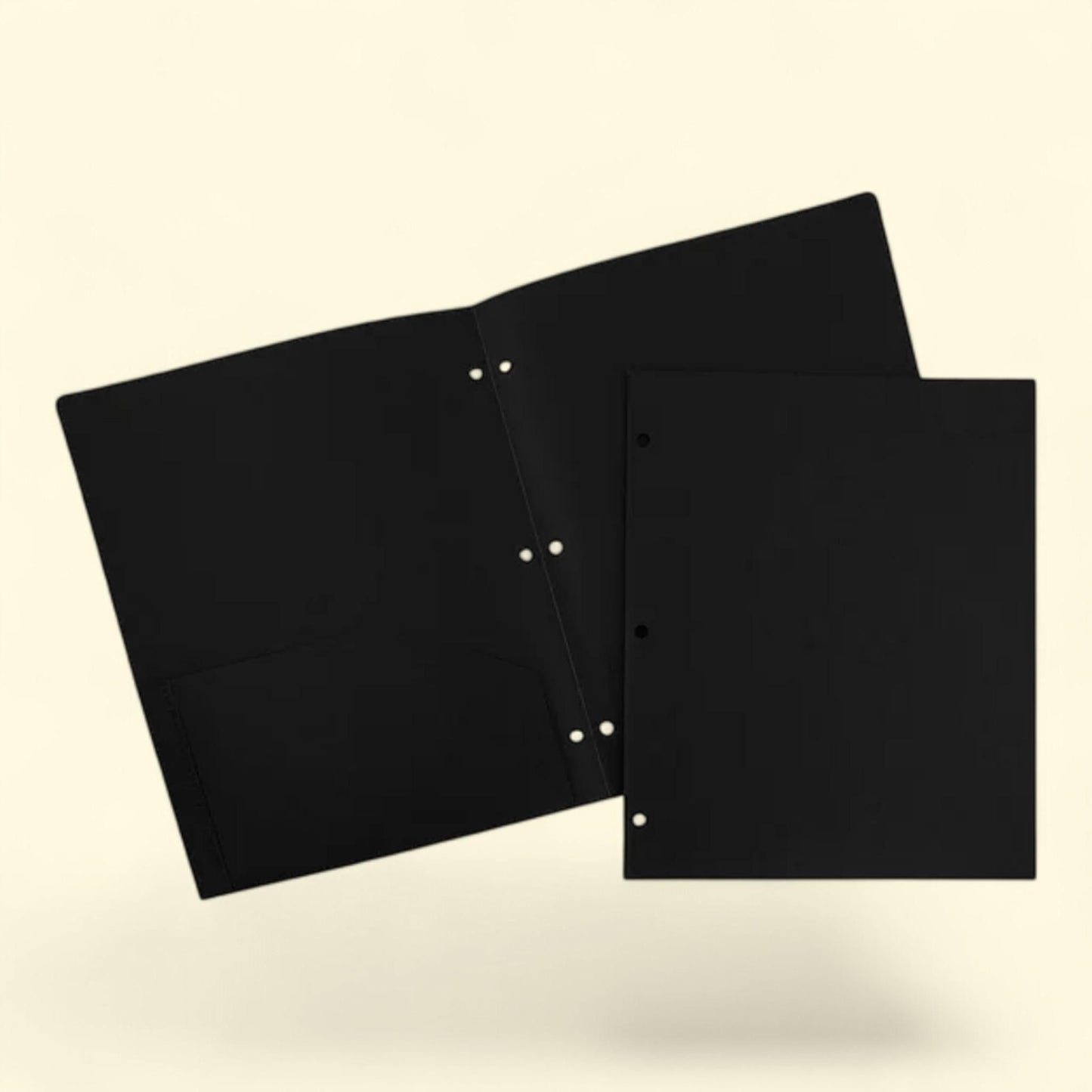 JAM Paper Pocket Folders, Letter Size, Black, 3 Count