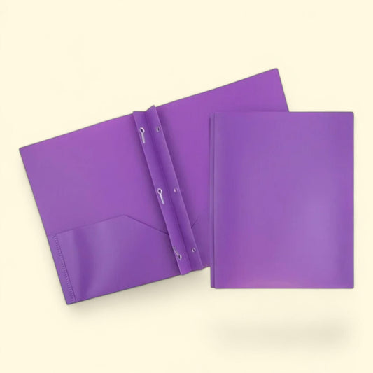 JAM Paper School POP Folders, Purple, 3/Pack