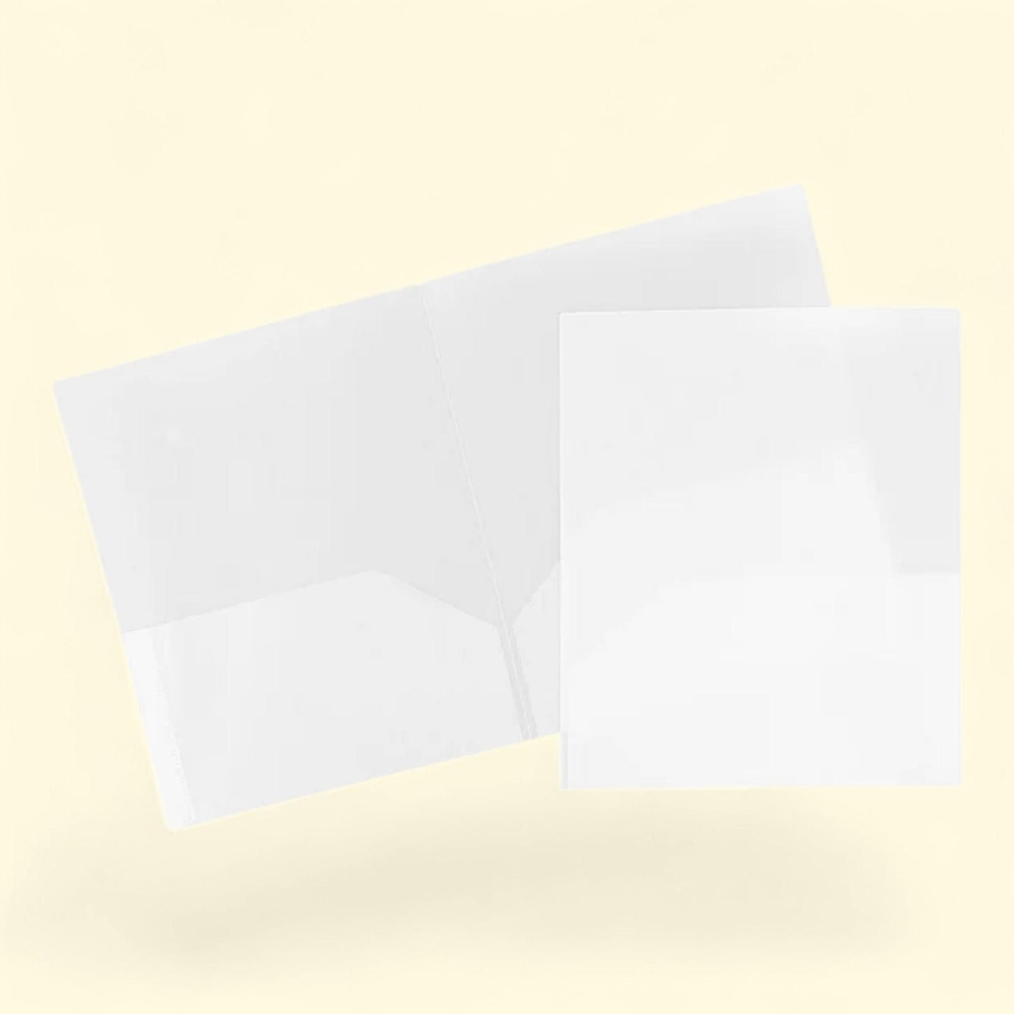 JAM Paper Plastic 2 Pocket Folders, Clear, 3/Pack