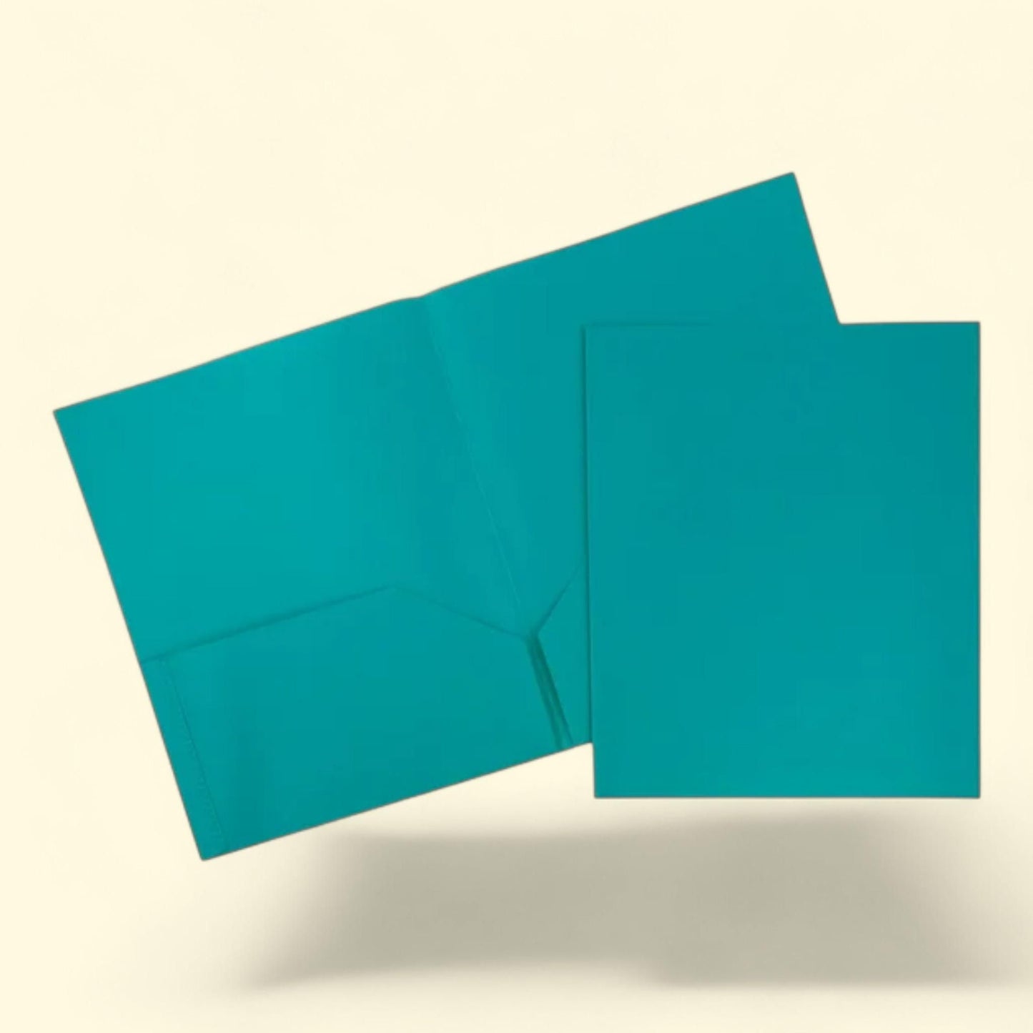 JAM Paper School POP Folders, Teal Blue, 3/Pack