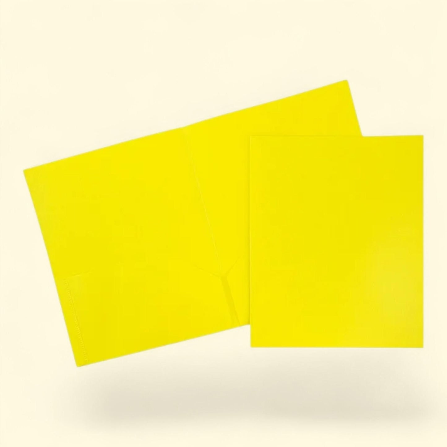 JAM Paper School POP Folders, Yellow, 3/Pack
